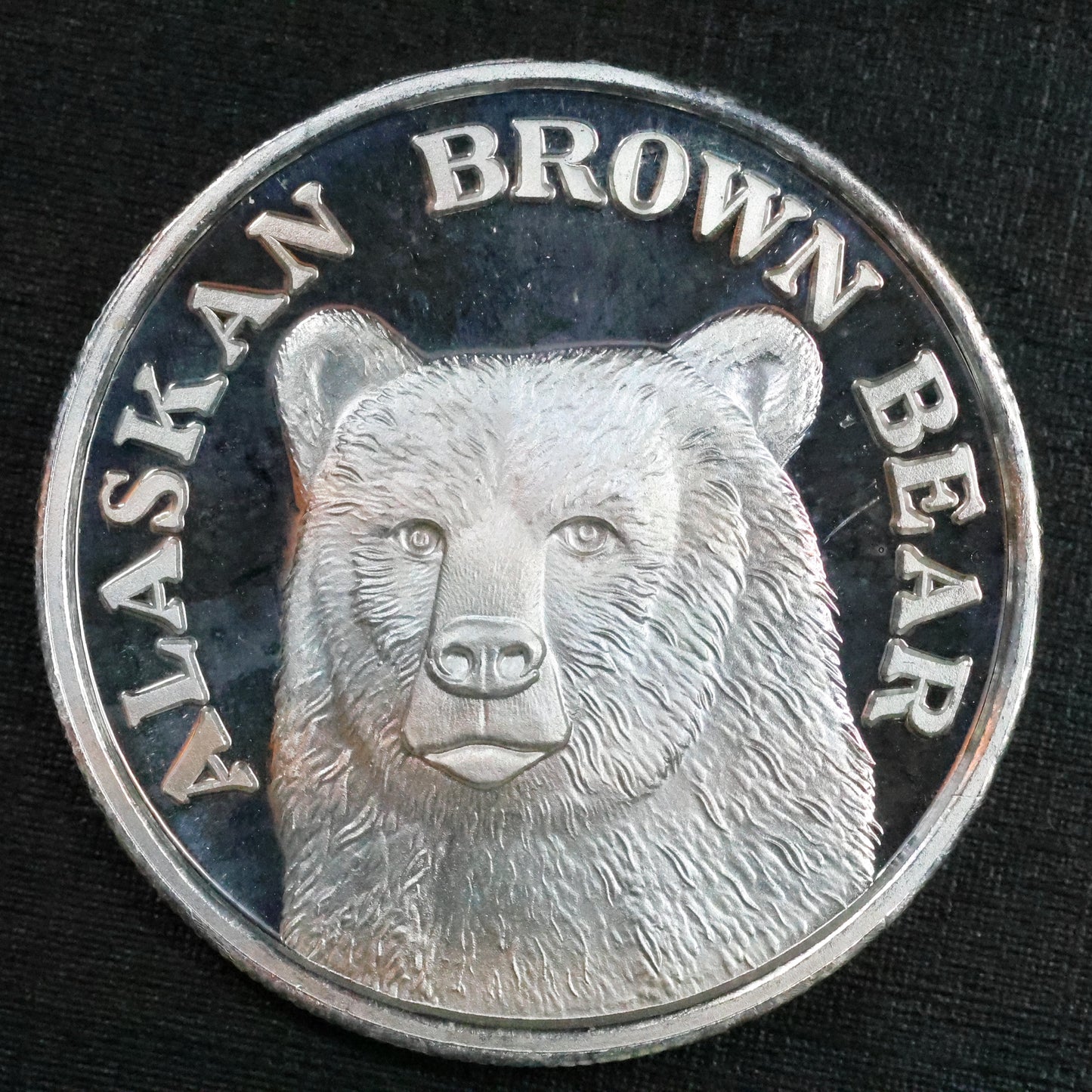 1 oz .999 Fine Silver - Alaskan Brown Bear Art Round - Engravable