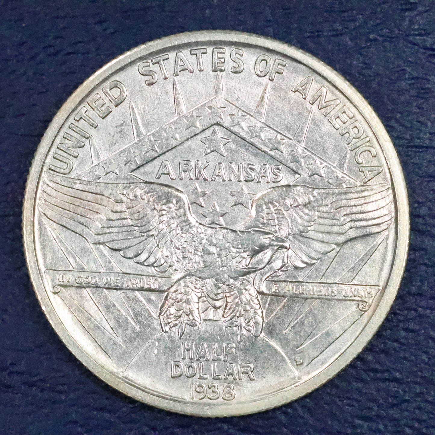 1938 S Arkansas Centennial Half Dollar 50c Commemorative