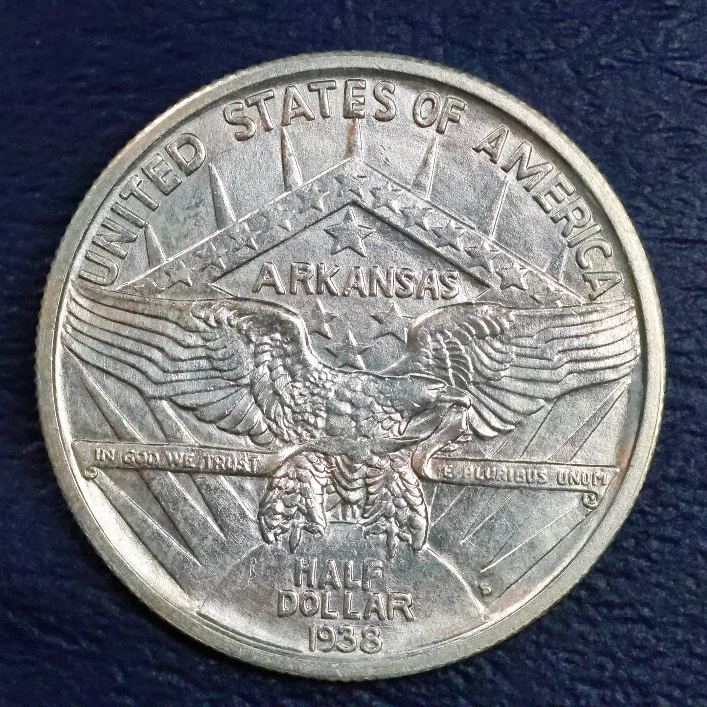 1938 S Arkansas Centennial Half Dollar 50c Commemorative