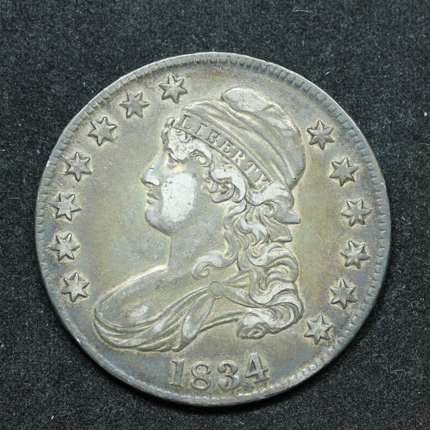 1834 Capped Bust Silver Half Dollar 50c Exact Coin Pictured