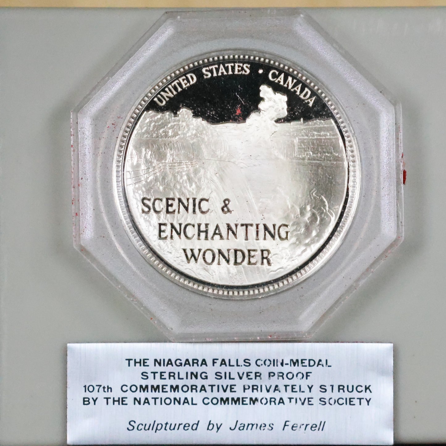 National Comm. Society - Niagara Falls Coin-Medal Sterling Silver Proof