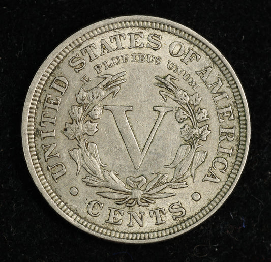 1890 5c Liberty V Nickel Five Cent Coin