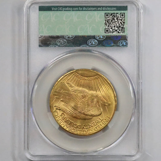 1927 $20 Gold St. Gaudens Double Eagle - CAC Direct MS63