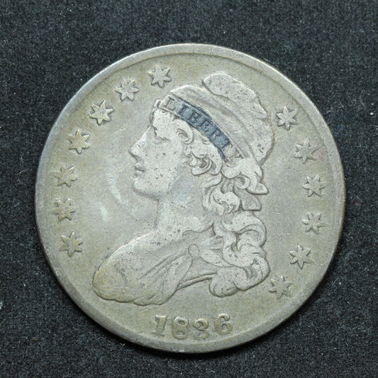 1836 Capped Bust Silver Half Dollar 50c Exact Coin Pictured
