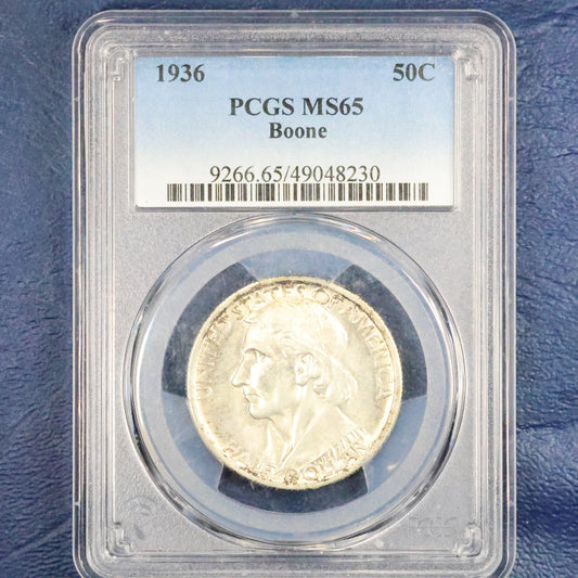 1936 Daniel Boone Bicentennial Half Dollar 50c Commemorative - PCGS MS 65