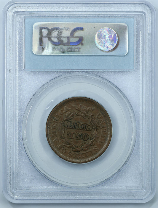 1851 Braided Hair US Large Cent 1C Penny - PCGS AU55