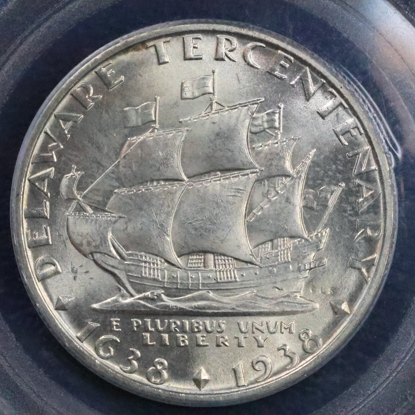 1936 Delaware Tercentenary Half Dollar 50c Commemorative - PCGS MS 64 OGH