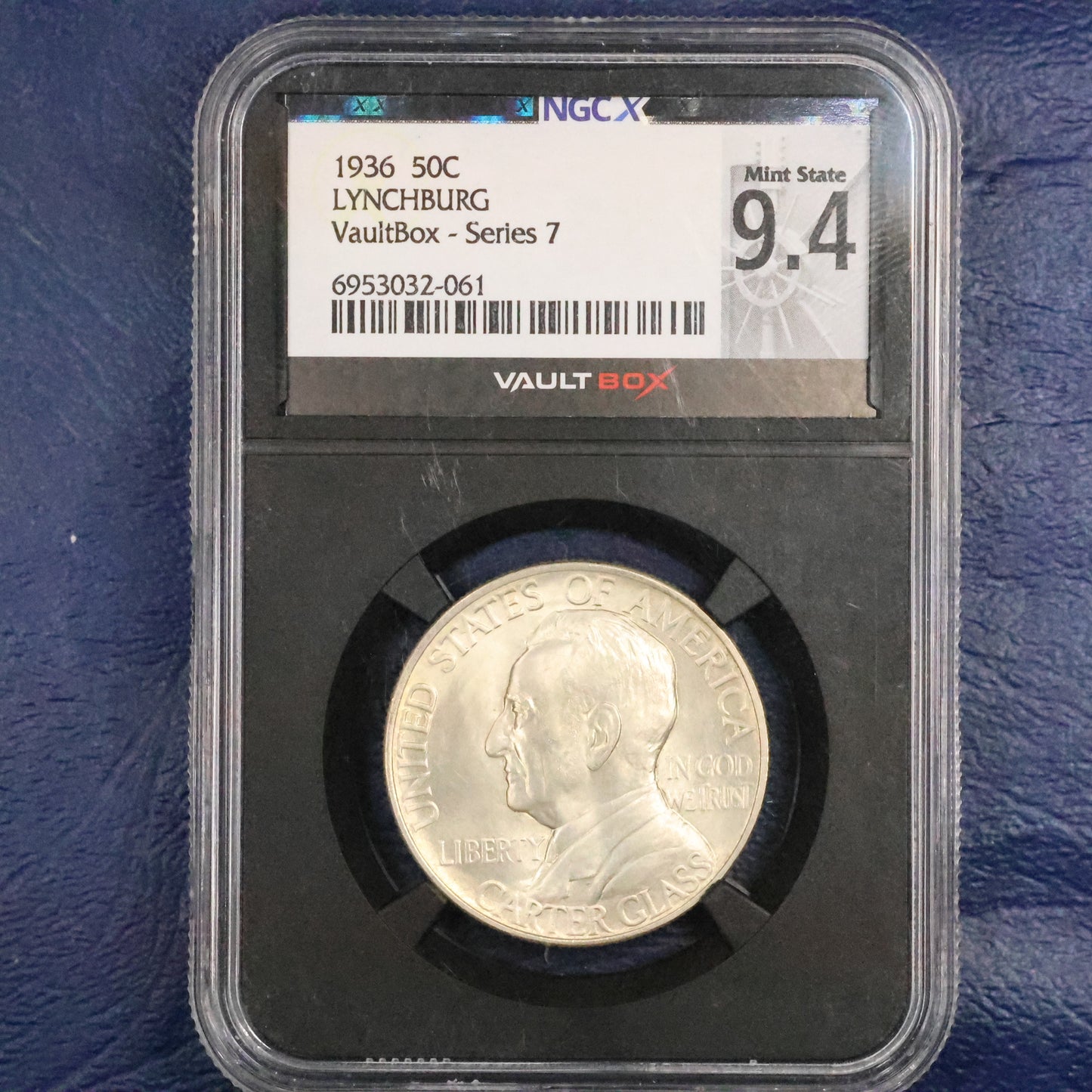 1936 Lynchburg Half Dollar 50c Commemorative - NGCX MS 64 (9.4)