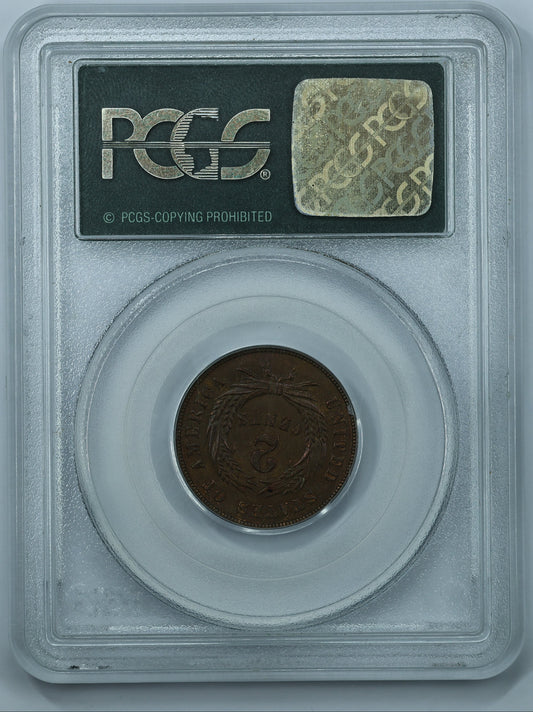1870 2c Two Cent Piece United States - PCGS MS61 BN OGH