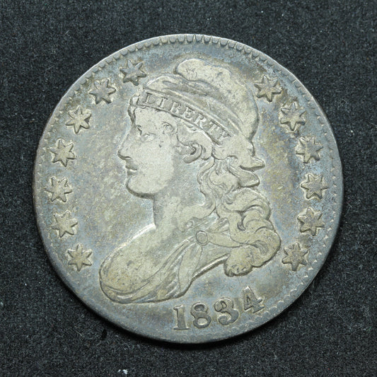 1834 Capped Bust Silver Half Dollar 50c Exact Coin Pictured