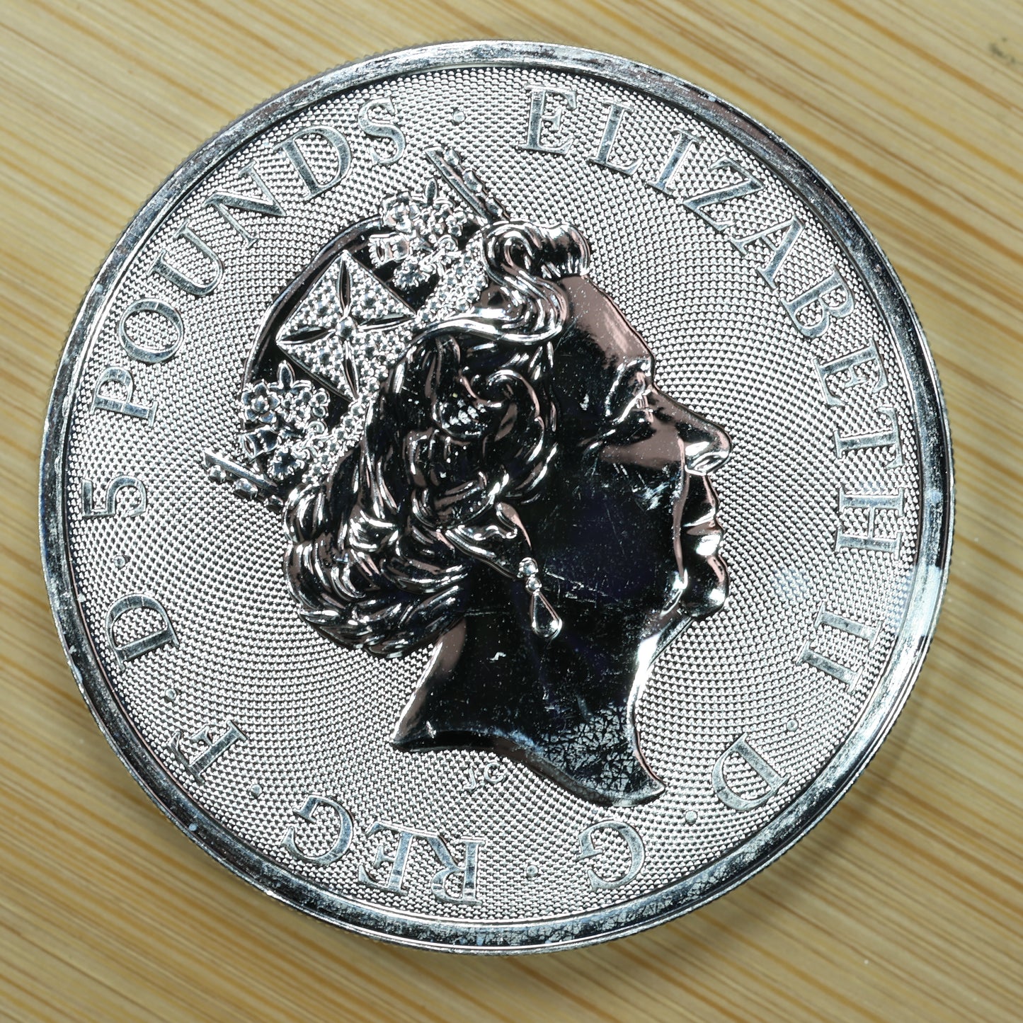 2019 GB 2 oz Silver Queens Beasts Falcon of the Plantagenets Exact Coin Pictured