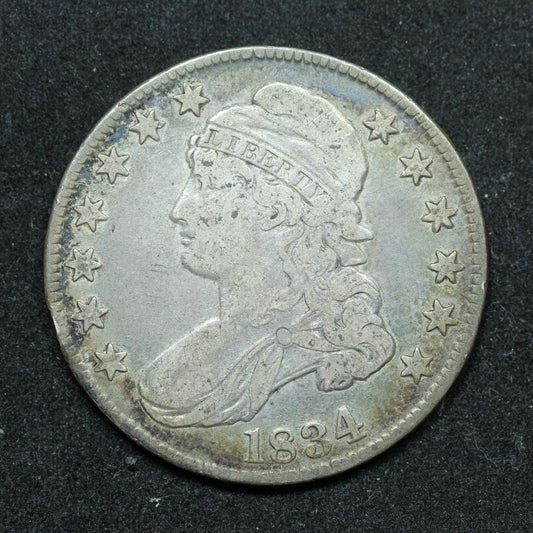 1834 Capped Bust Silver Half Dollar 50c Exact Coin Pictured