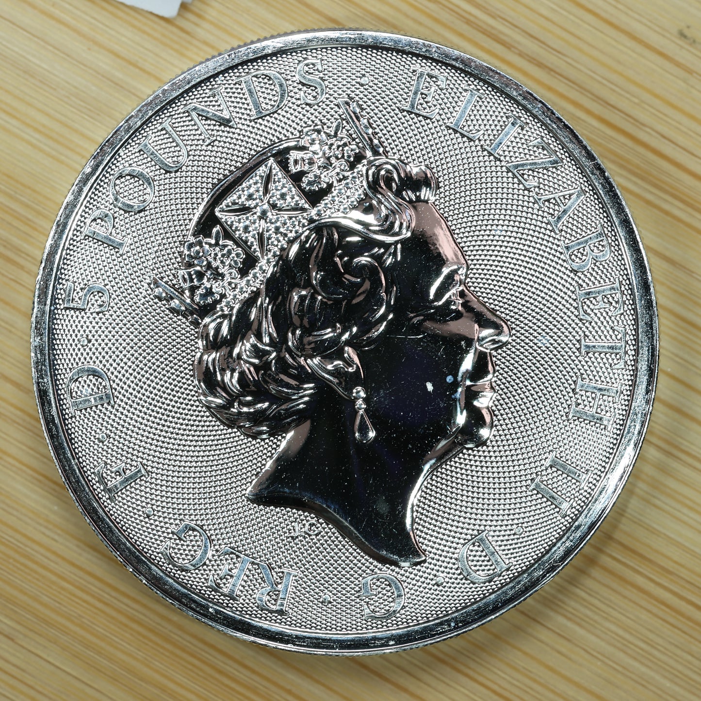 2019 GB 2 oz Silver Queens Beasts Falcon of the Plantagenets Exact Coin Pictured