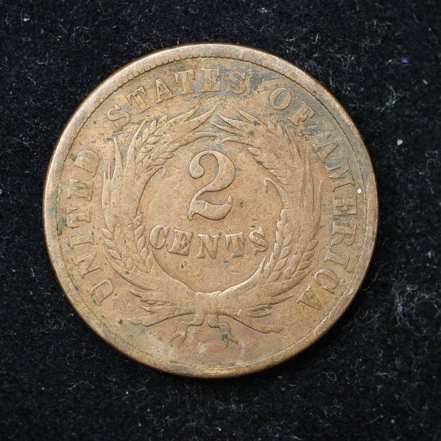 1865 2c Two Cent Piece United States