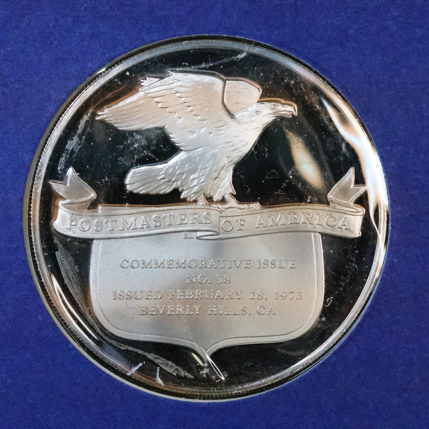 1973 Postmasters of America STERLING SILVER Art Round - No. 38 Rhapsody in Blue