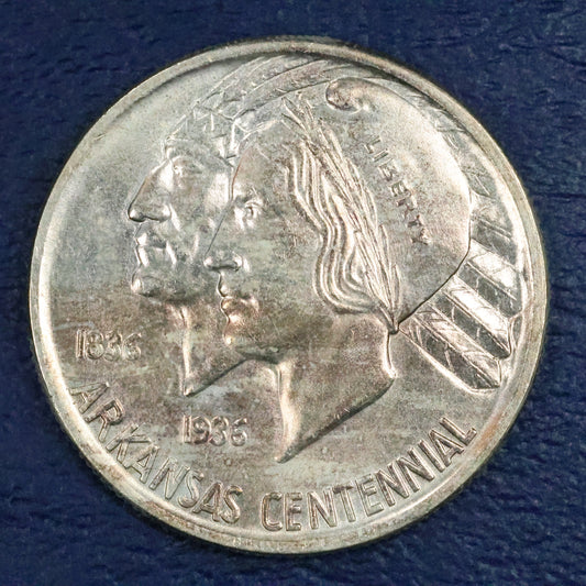 1938 Arkansas Centennial Half Dollar 50c Commemorative