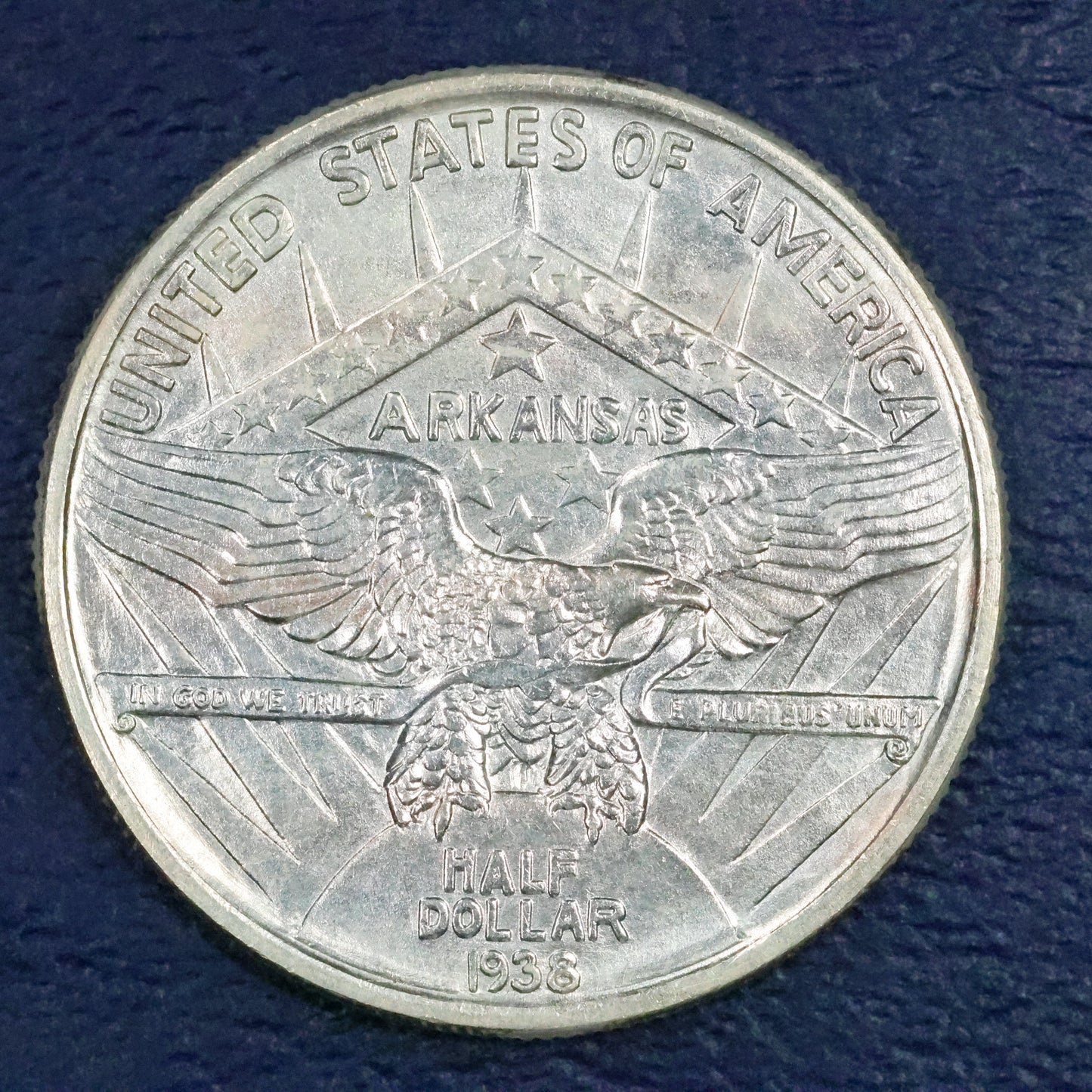 1938 Arkansas Centennial Half Dollar 50c Commemorative
