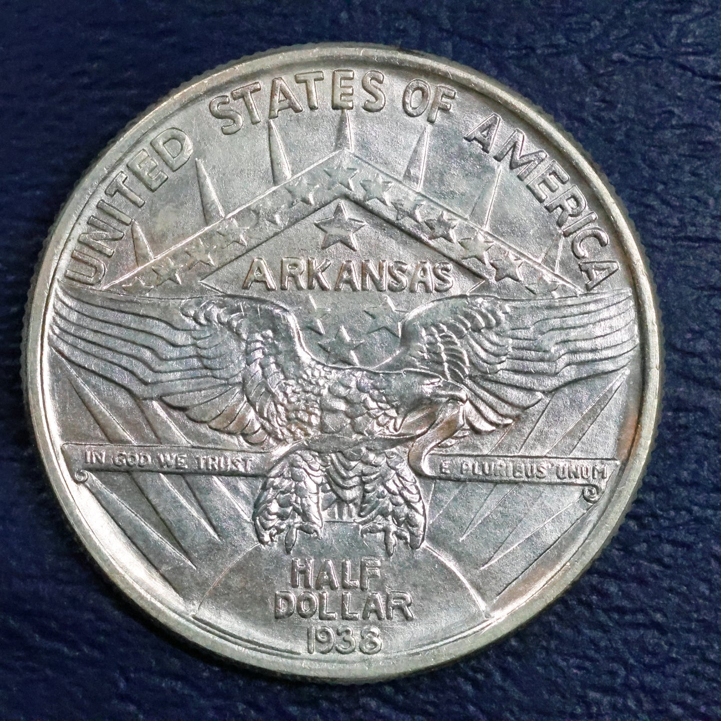 1938 Arkansas Centennial Half Dollar 50c Commemorative