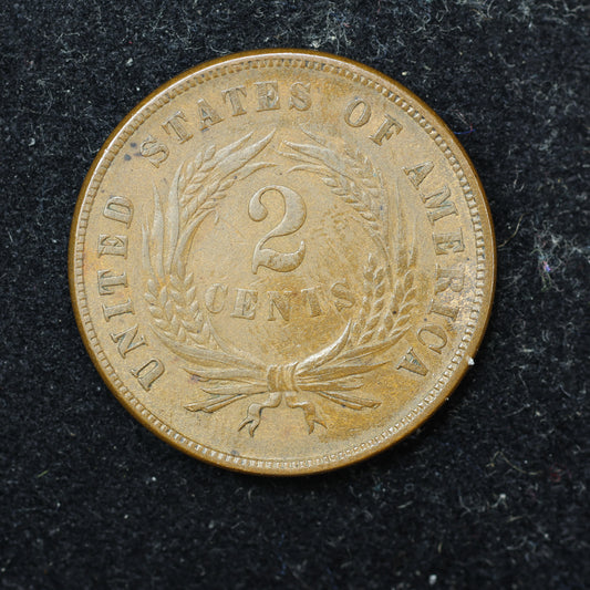 1866 2c Two Cent Piece United States