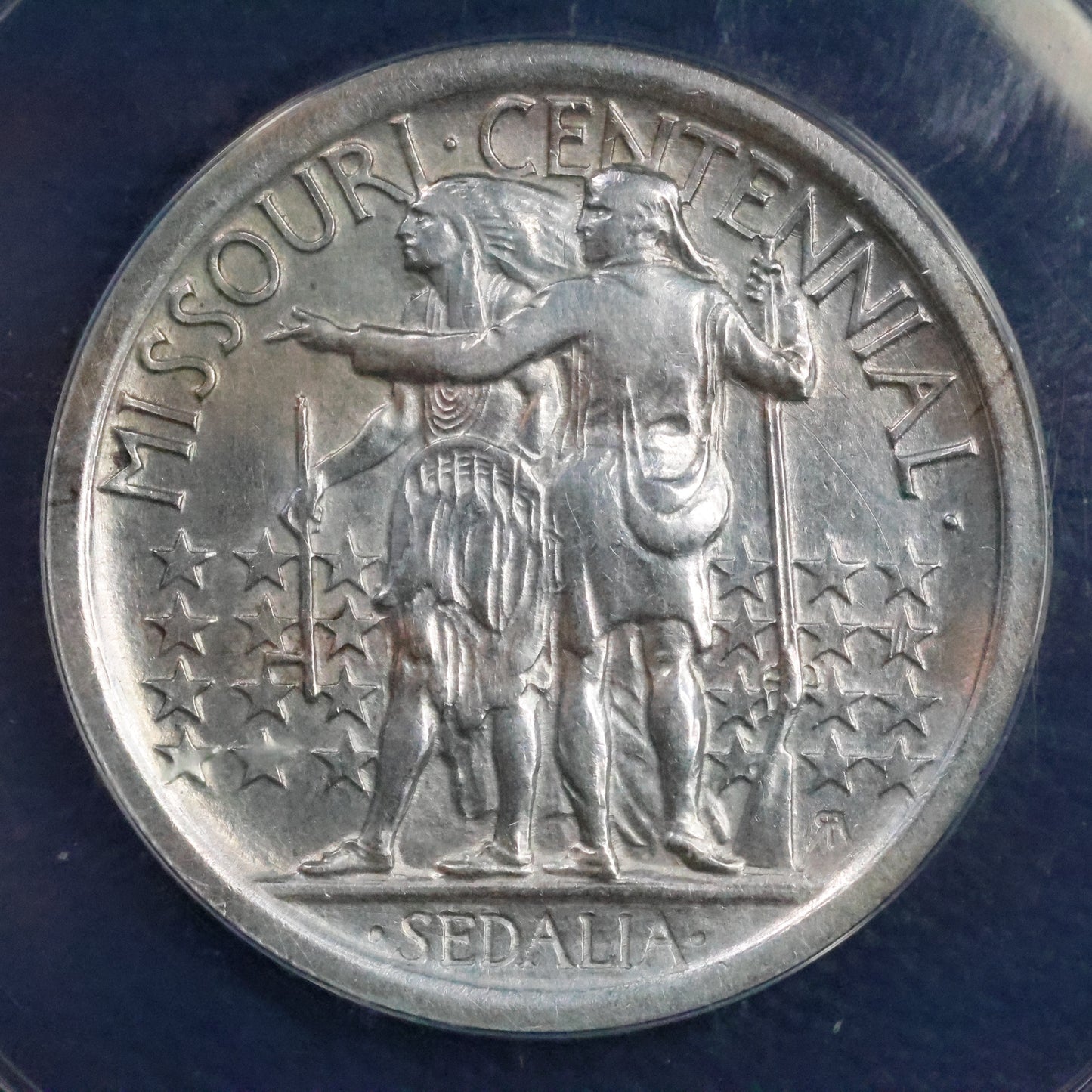 1921 Missouri Centennial Half Dollar 50c Commemorative - ANACS AU 50 Details