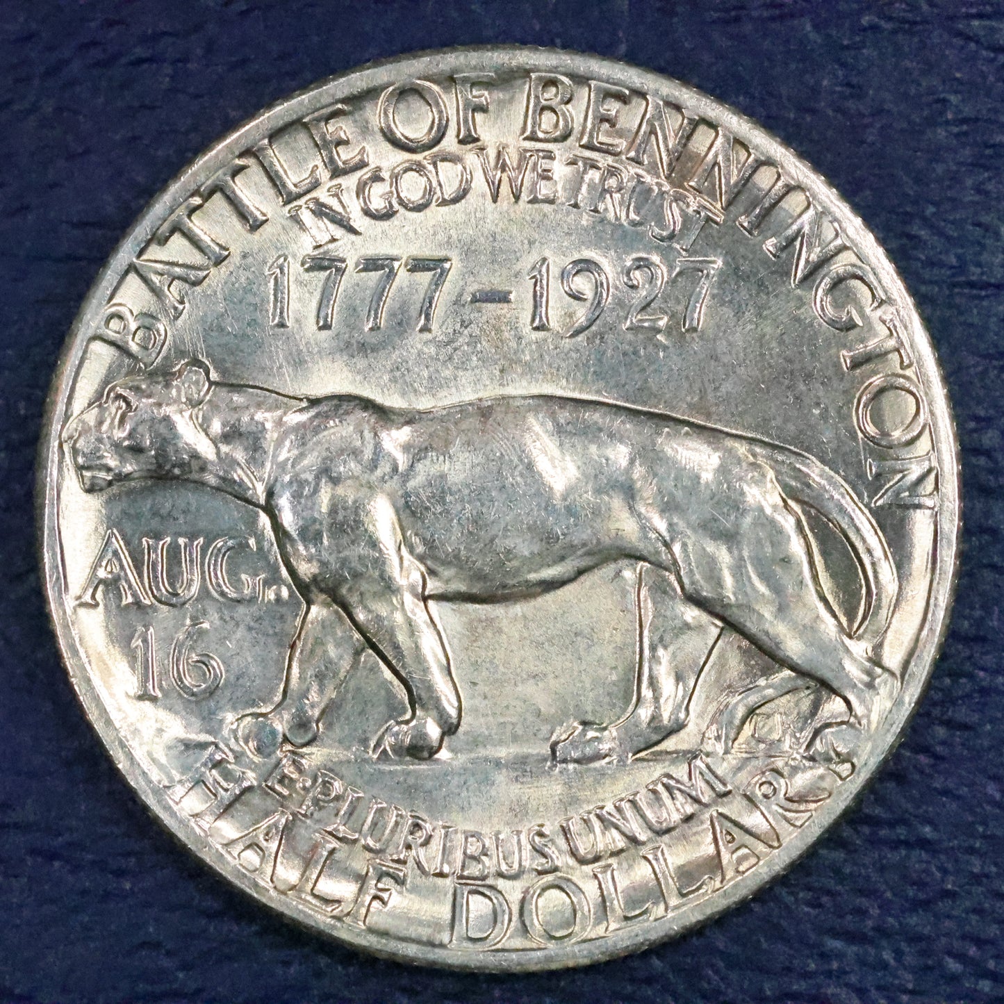 1927 Vermont Sesquicentennial Half Dollar 50c Commemorative