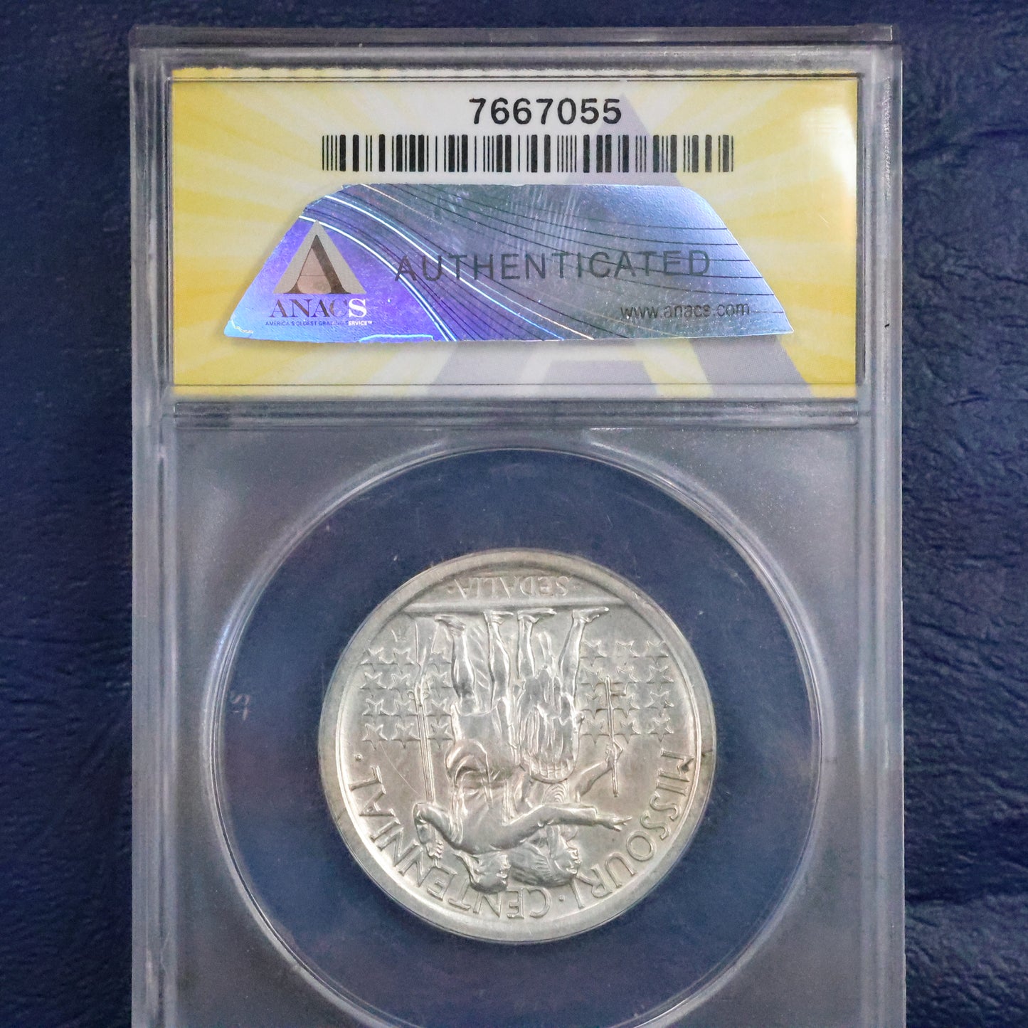 1921 Missouri Centennial Half Dollar 50c Commemorative - ANACS AU 50 Details
