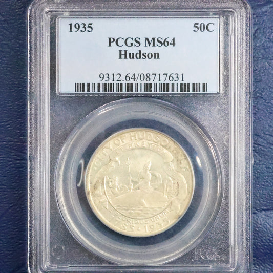 1935 Hudson NY Sesquicentennial Half Dollar 50c Commemorative - PCGS MS 64