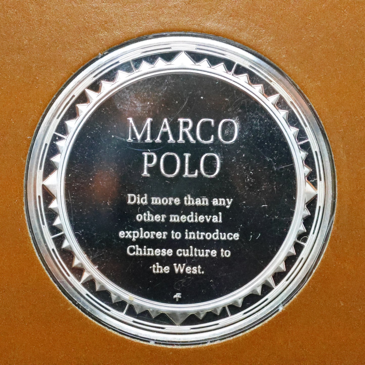 Franklin Mint The Great Explorers STERLING SILVER Art Round - Marco Polo