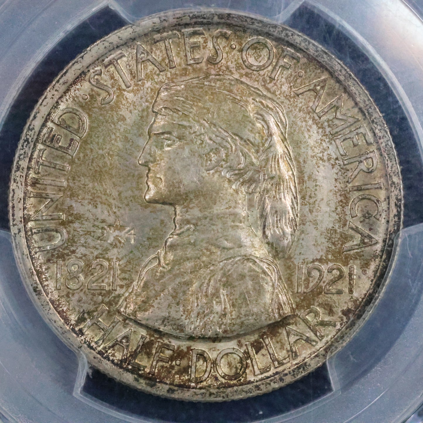 1921 2x4 Missouri Centennial Half Dollar 50c Commemorative - PCGS MS 64