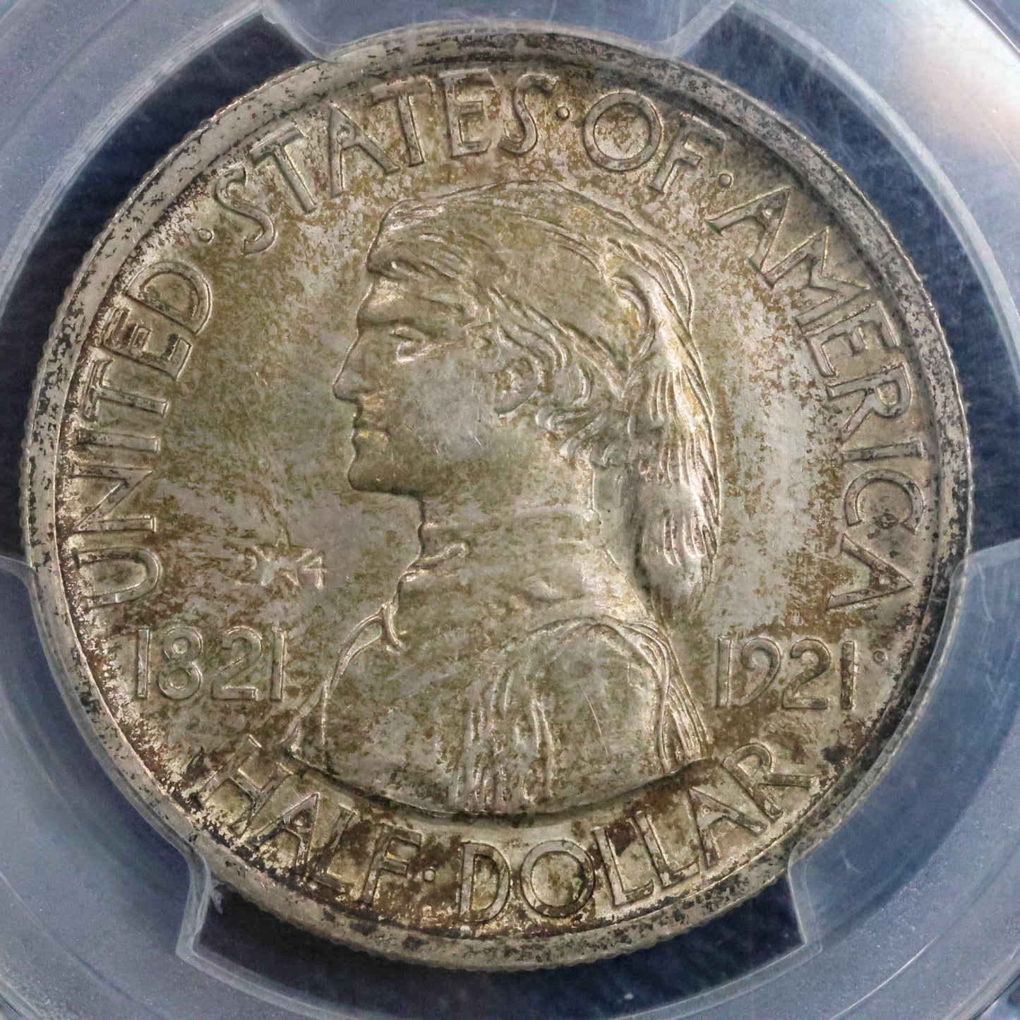 1921 2x4 Missouri Centennial Half Dollar 50c Commemorative - PCGS MS 64