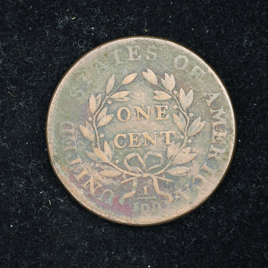 1800 Large Cent 1C Draped Bust Normal Date
