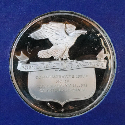 1973 Postmasters of America STERLING SILVER Art Round - No. 50 Robinson Jeffers