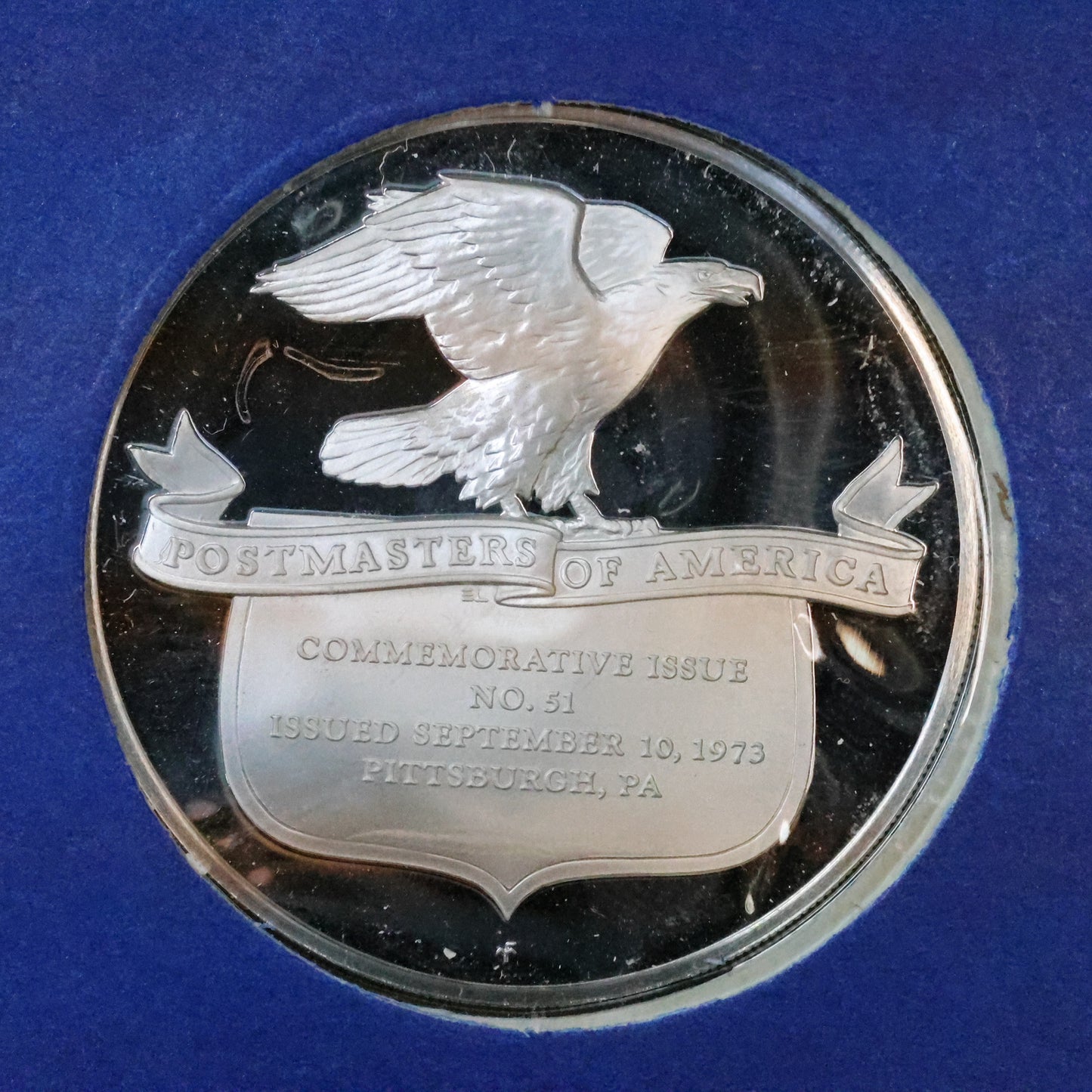 1973 Postmasters of America STERLING SILVER Art Round - No. 51 Henry Ossawa Tanner