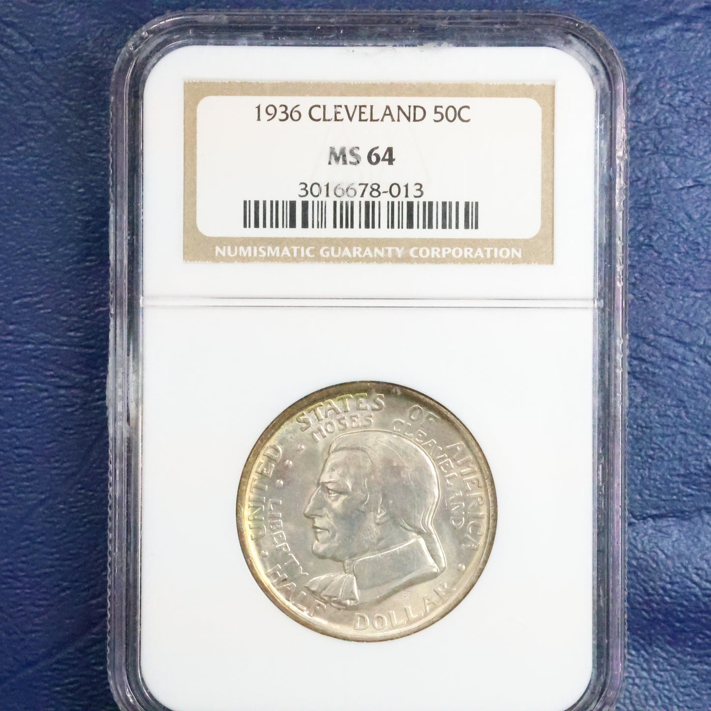 1936 Cleveland Centennial Half Dollar 50c Commemorative - NGC MS 64