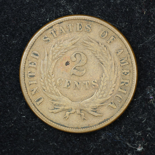 1870 2c Two Cent Piece United States