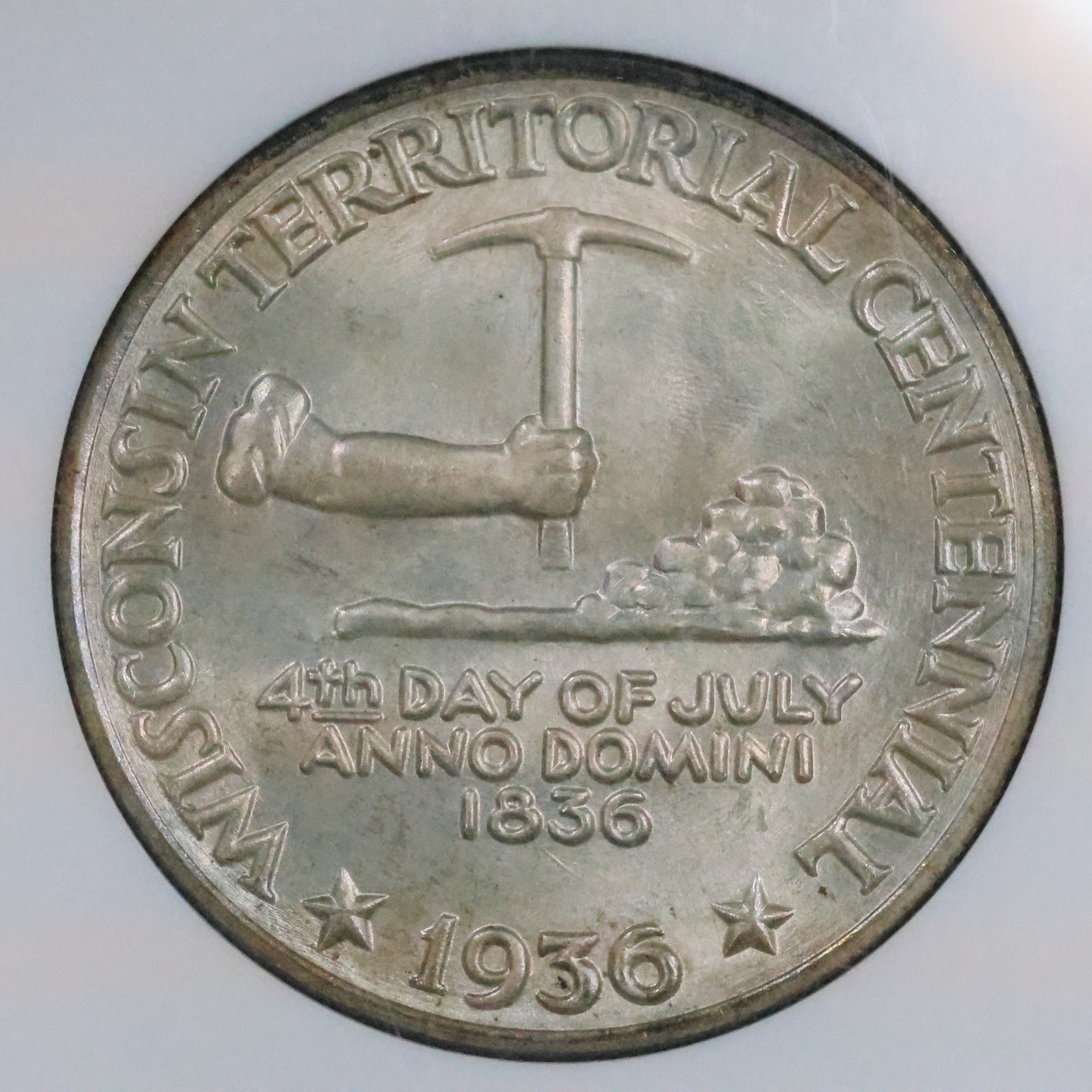 1936 Wisconsin Centennial Half Dollar 50c Commemorative - NGC MS 66