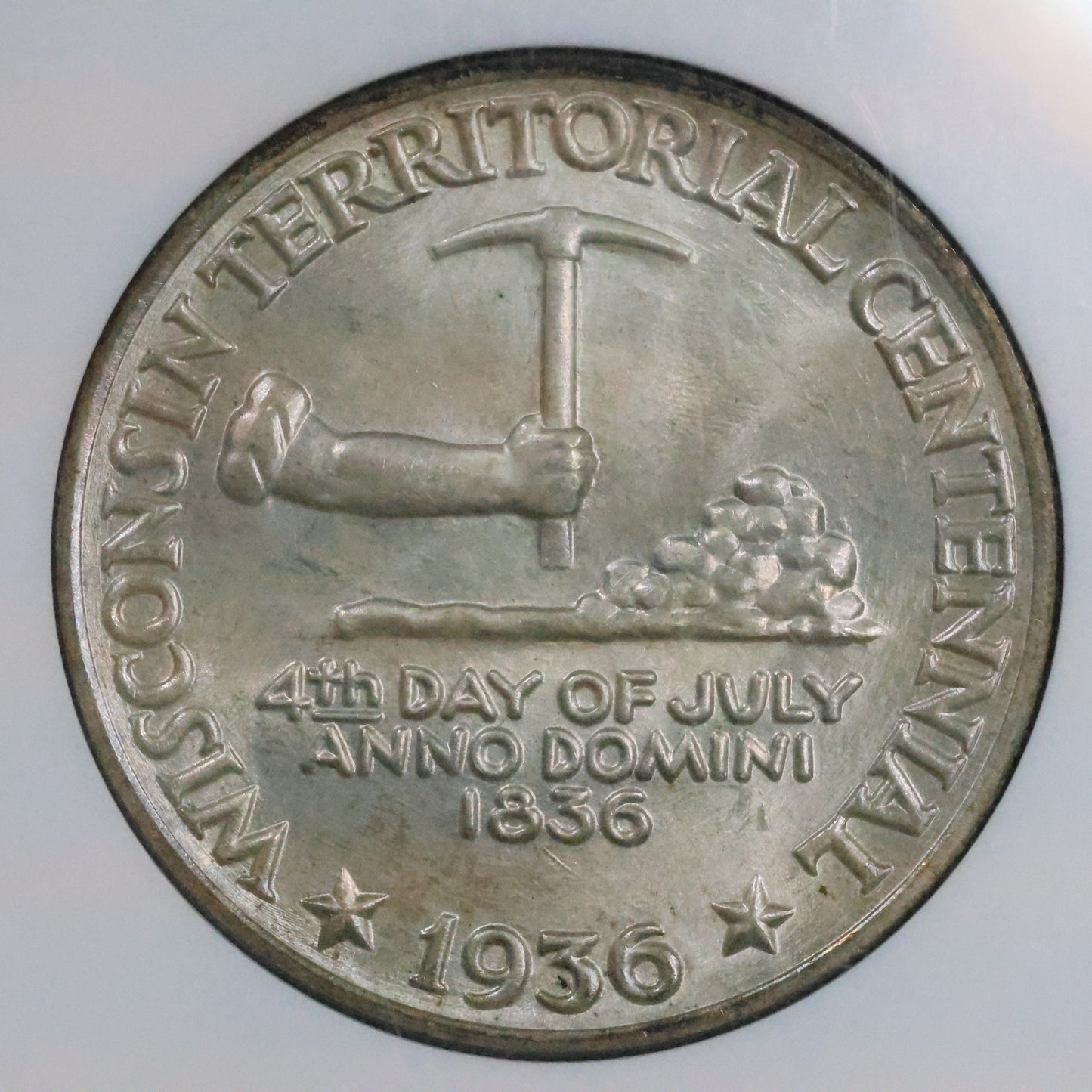 1936 Wisconsin Centennial Half Dollar 50c Commemorative - NGC MS 66