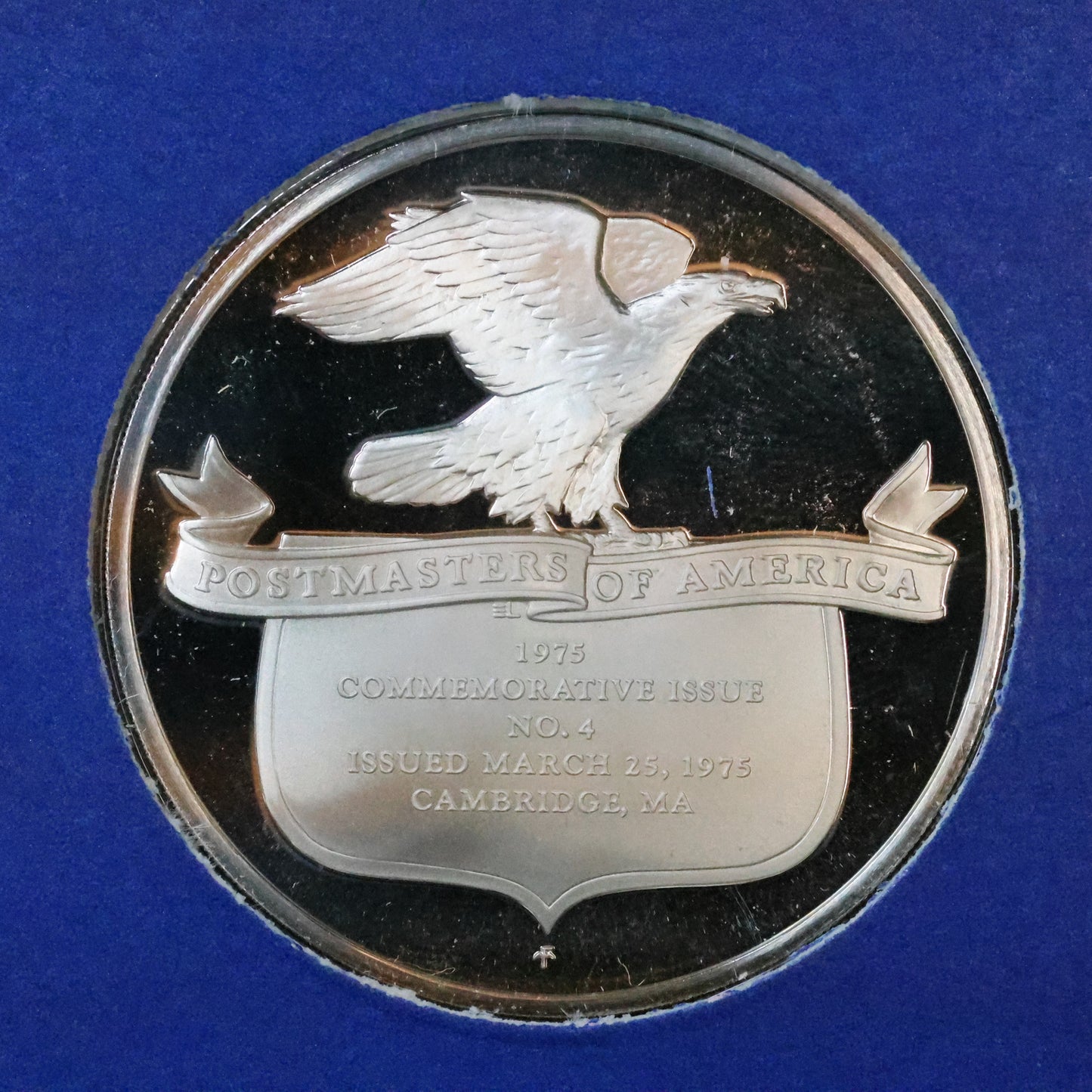 1975 Postmasters of America STERLING SILVER Art Round - No. 4 Contributors to the Cause-Salem Poor