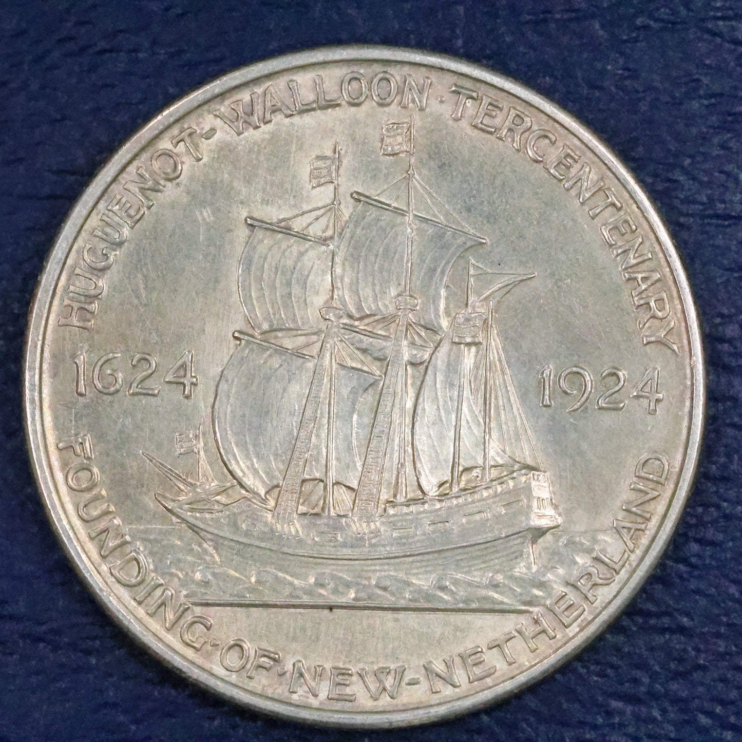 1924 Huguenot-Walloon Half Dollar 50c Commemorative