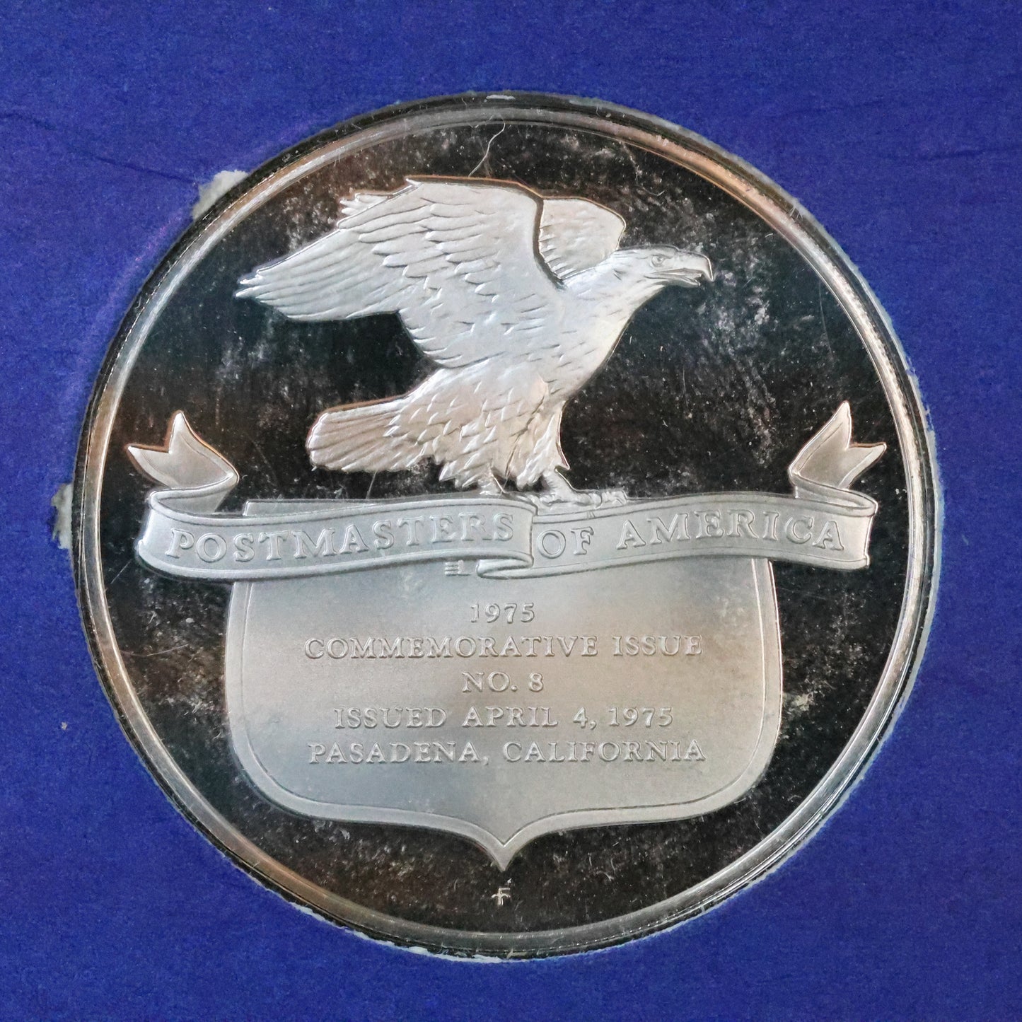 1975 Postmasters of America STERLING SILVER Art Round - No. 8 Mariner 10