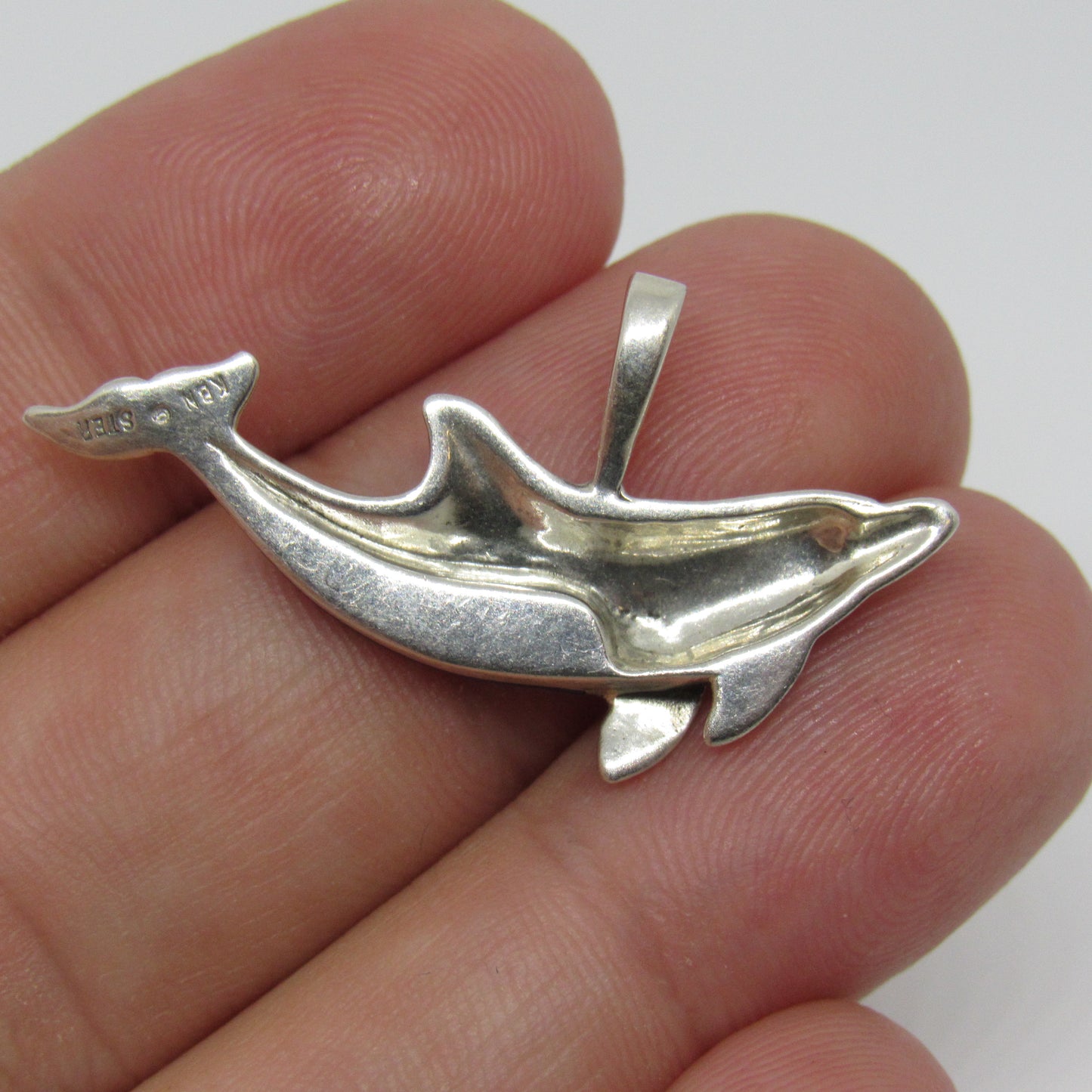 KABANA KBN Sterling Silver 925 Whale Lapis Lazuli Pendant