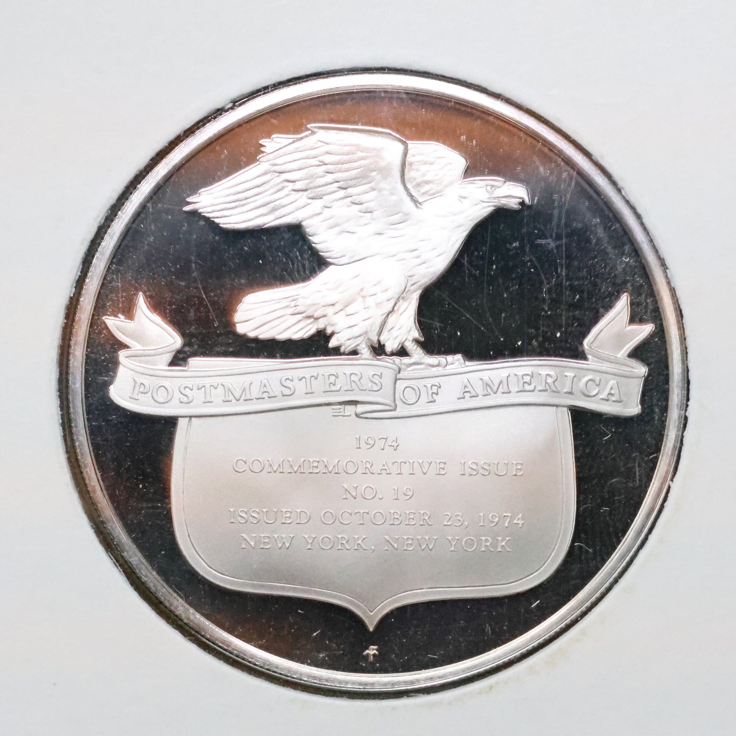 1974 Postmasters of America STERLING SILVER Art Round - No. 19 Three Wise Men
