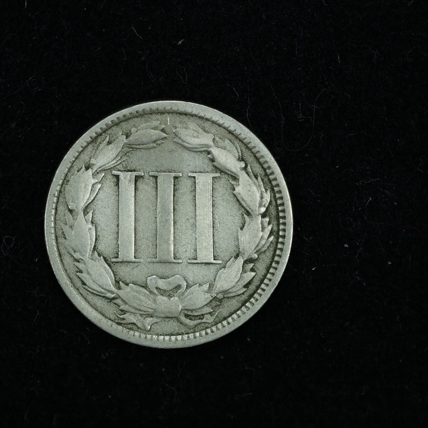 1870 Three 3 Cent 3c Nickel