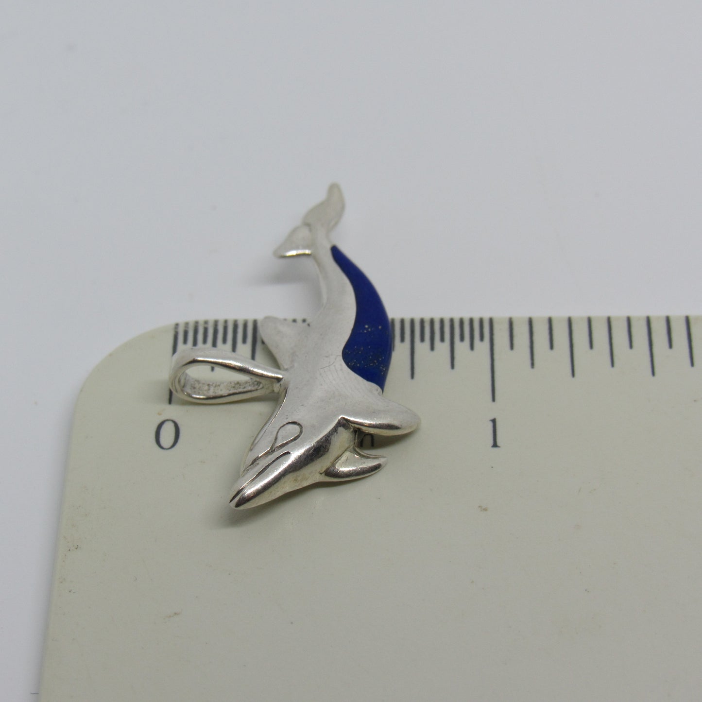 KABANA KBN Sterling Silver 925 Whale Lapis Lazuli Pendant