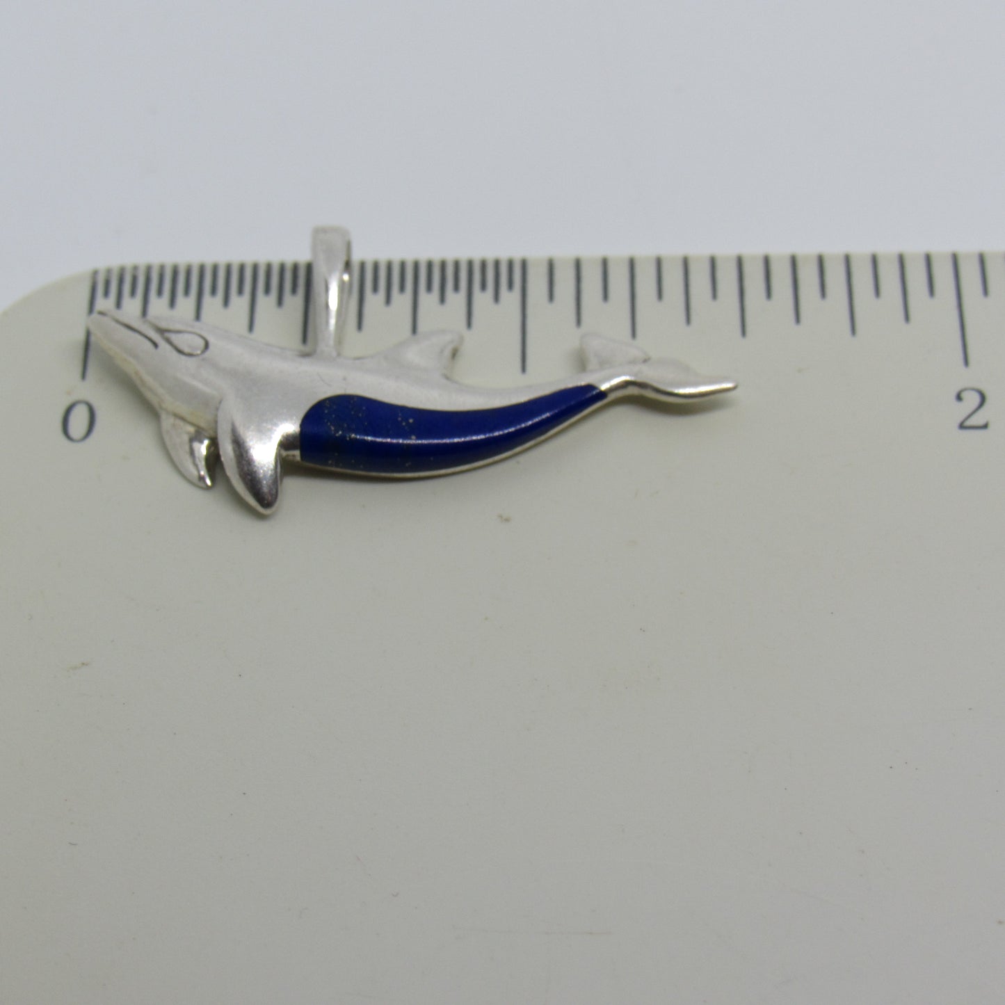 KABANA KBN Sterling Silver 925 Whale Lapis Lazuli Pendant