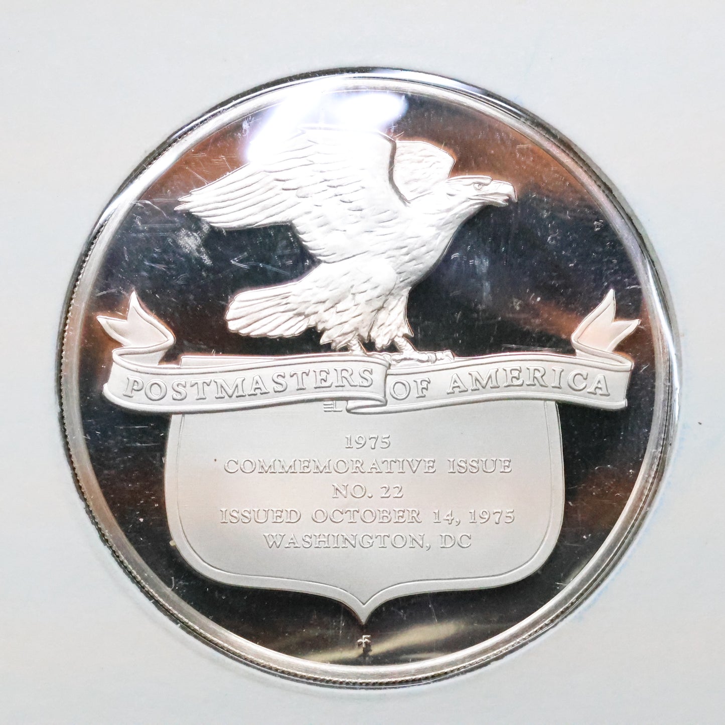 1975 Postmasters of America STERLING SILVER Art Round - No. 22 Madonna & Child