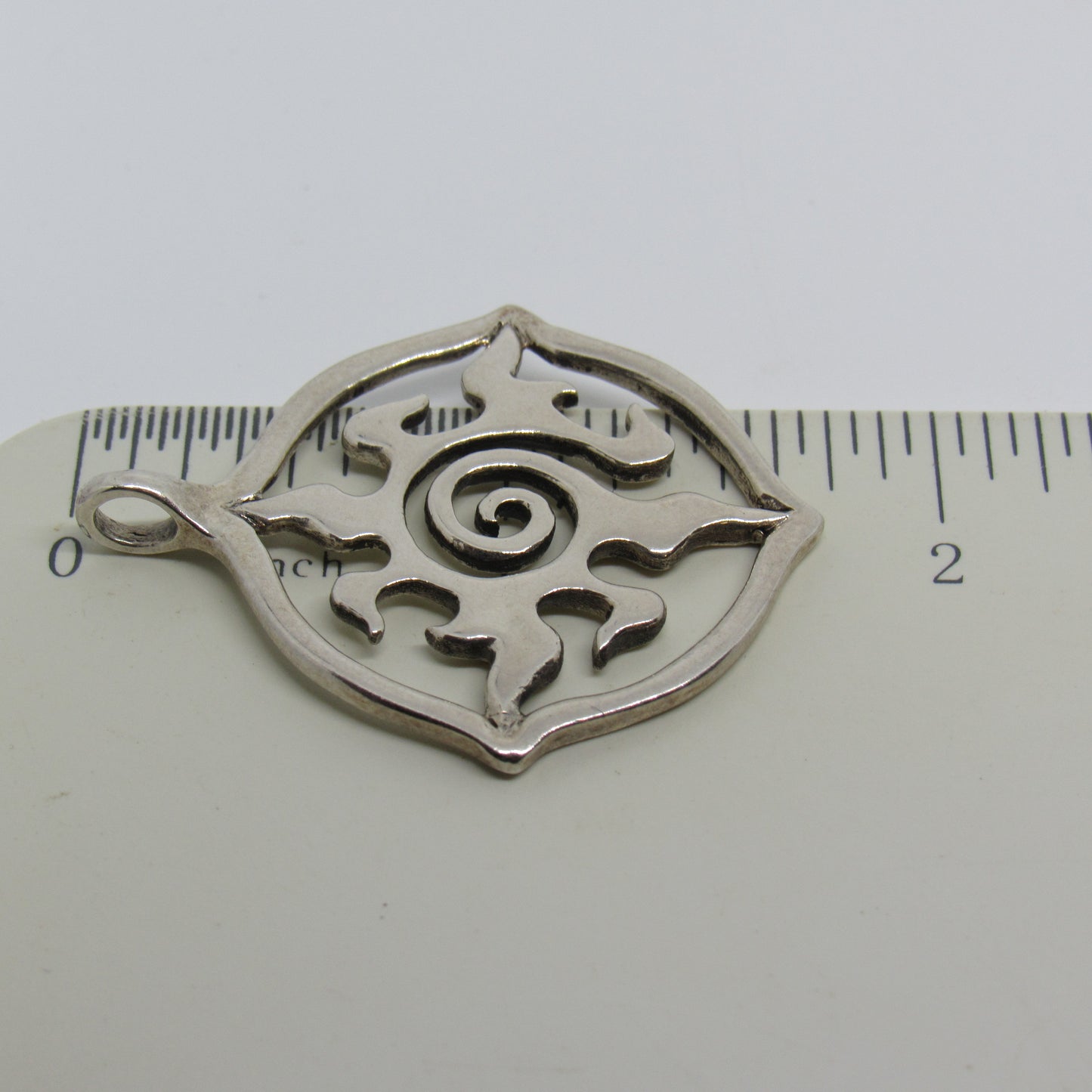 K Robins Designs Sterling Silver Radiance Sun Dial Pendant - ~1.75 inch
