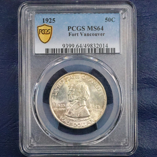 1925 Fort Vancouver Centennial Half Dollar 50c Commemorative - PCGS MS 64