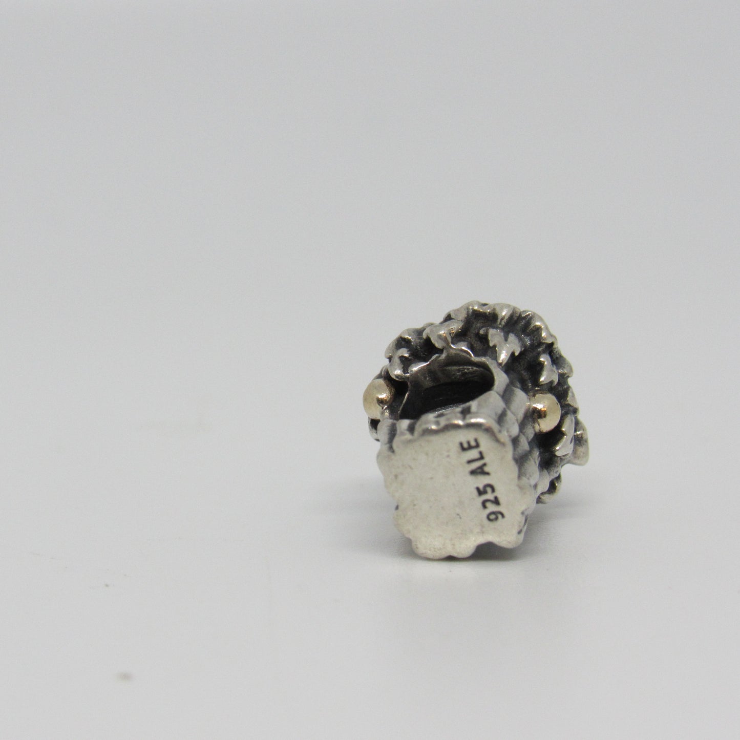 Pandora Two-Tone 14k Palm Tree Coconuts Charm Bead Retired - #790521