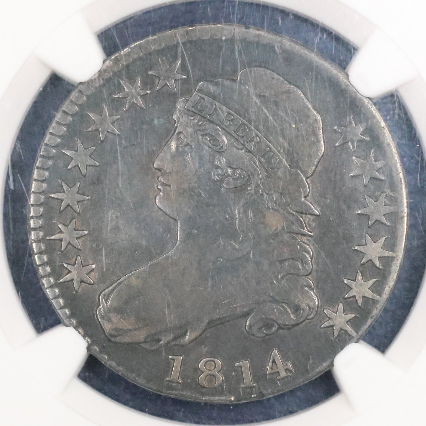 1814 Capped Bust Silver Half Dollar 50c - NGC Fine Details